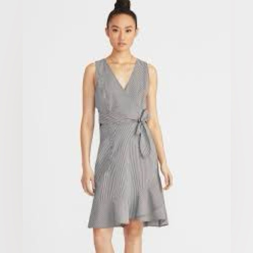 Rachael “April True Navy Combo” Sleeveless Navy & White Stripe Dress Size 8 NWT